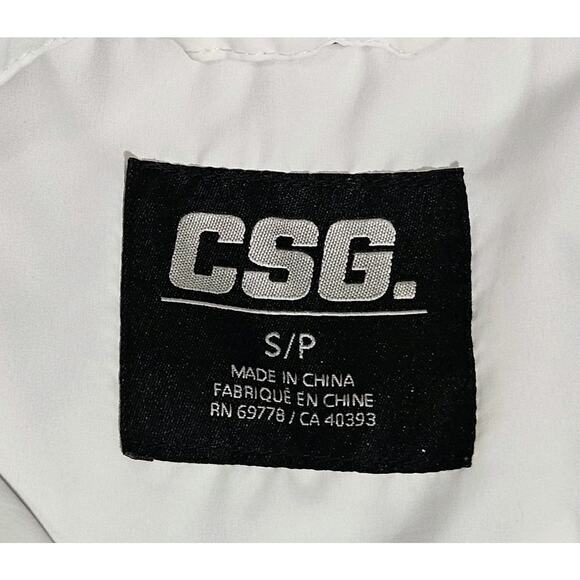 CSG Floral Tropical Windbreaker Track Jacket Hooded White Pastel Zip Adult SM - Picture 3 of 12